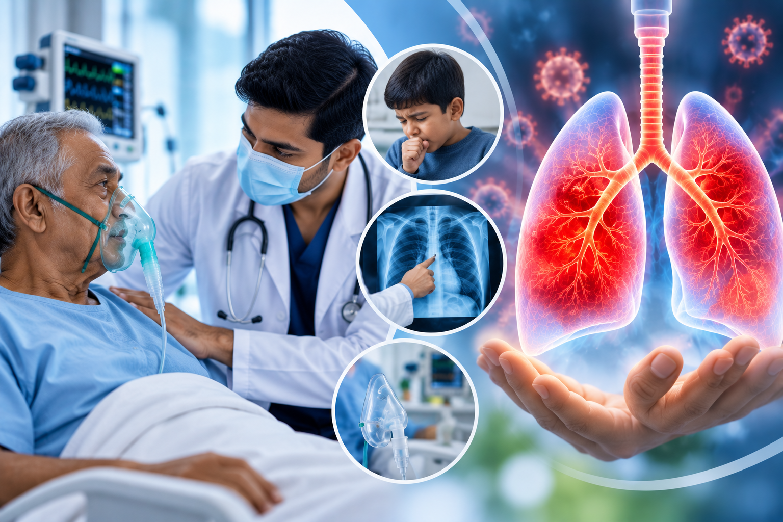 Respiratory care consultation for a pneumonia patient at Arunachala Hospital Kadapa