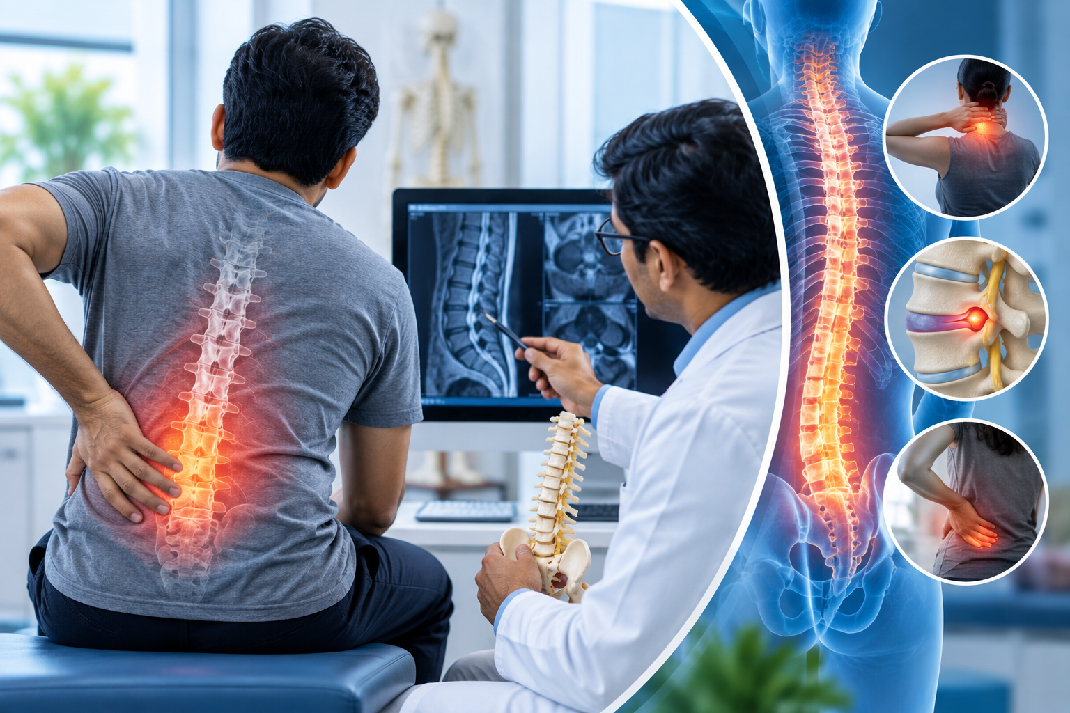Orthopedic consultation for spine and back pain at Arunachala Hospital in Kadapa